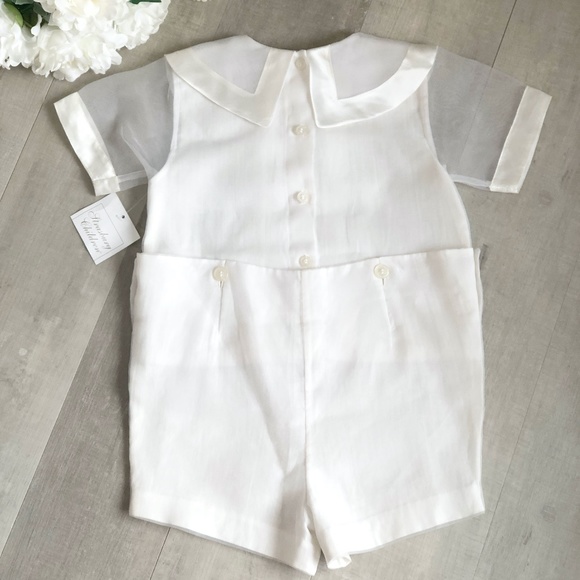 Strasburg Boys Ivory Size 4 Ring Bearer Wedding Organza Overlay Formal RARE NWT - Picture 2 of 5